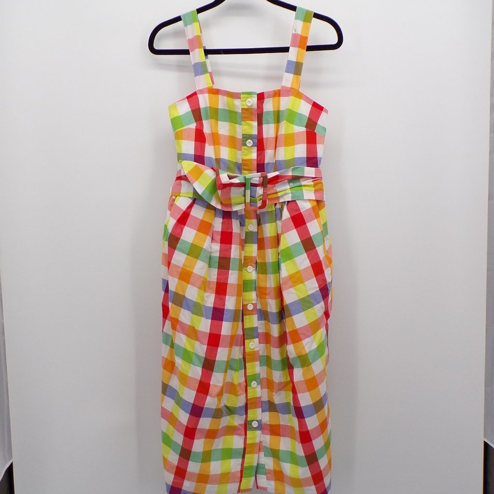 *Christopher John Rodgers Plaid Belted Dress, Sz 2